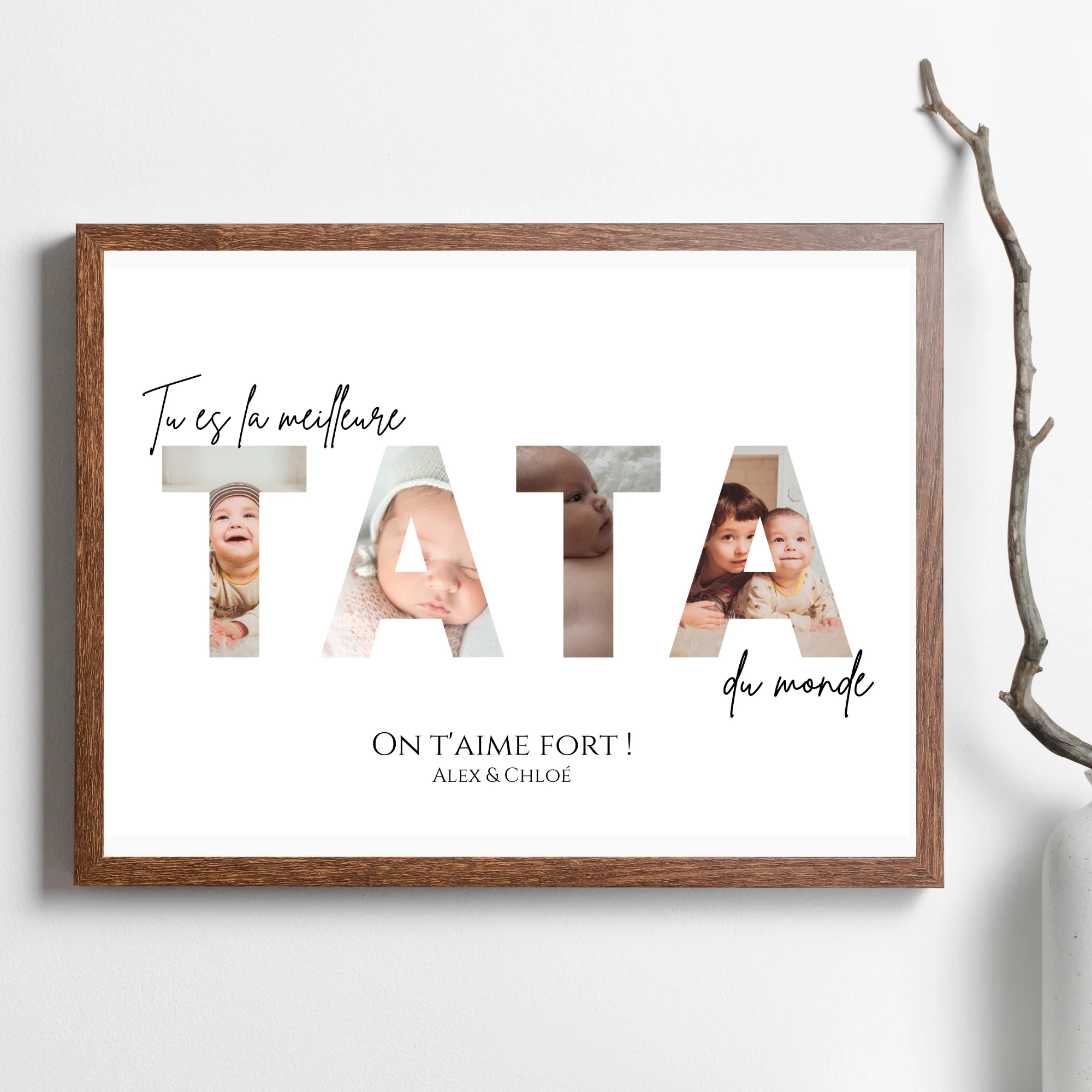 Affiche tata personnalisée photos - cadeau personnalisé tata par Le Temps des Paillettes – Image 6