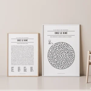 Duo 2 Posters pour salle d'attente kinésithérapeute - Affiche chez le kiné