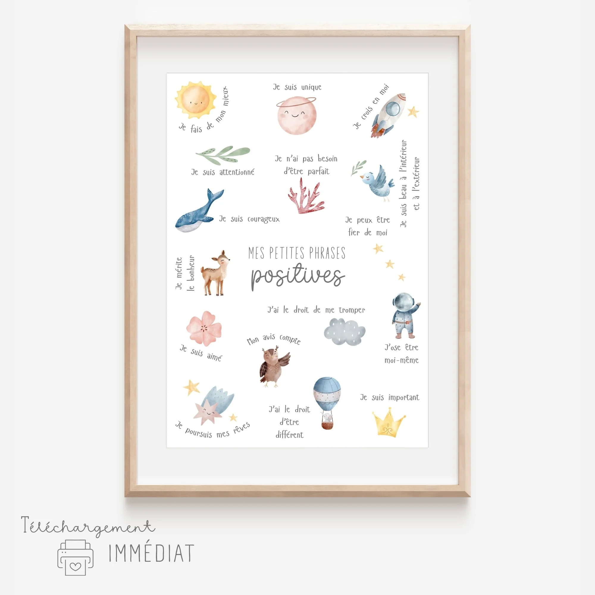 Affiche affirmations positives