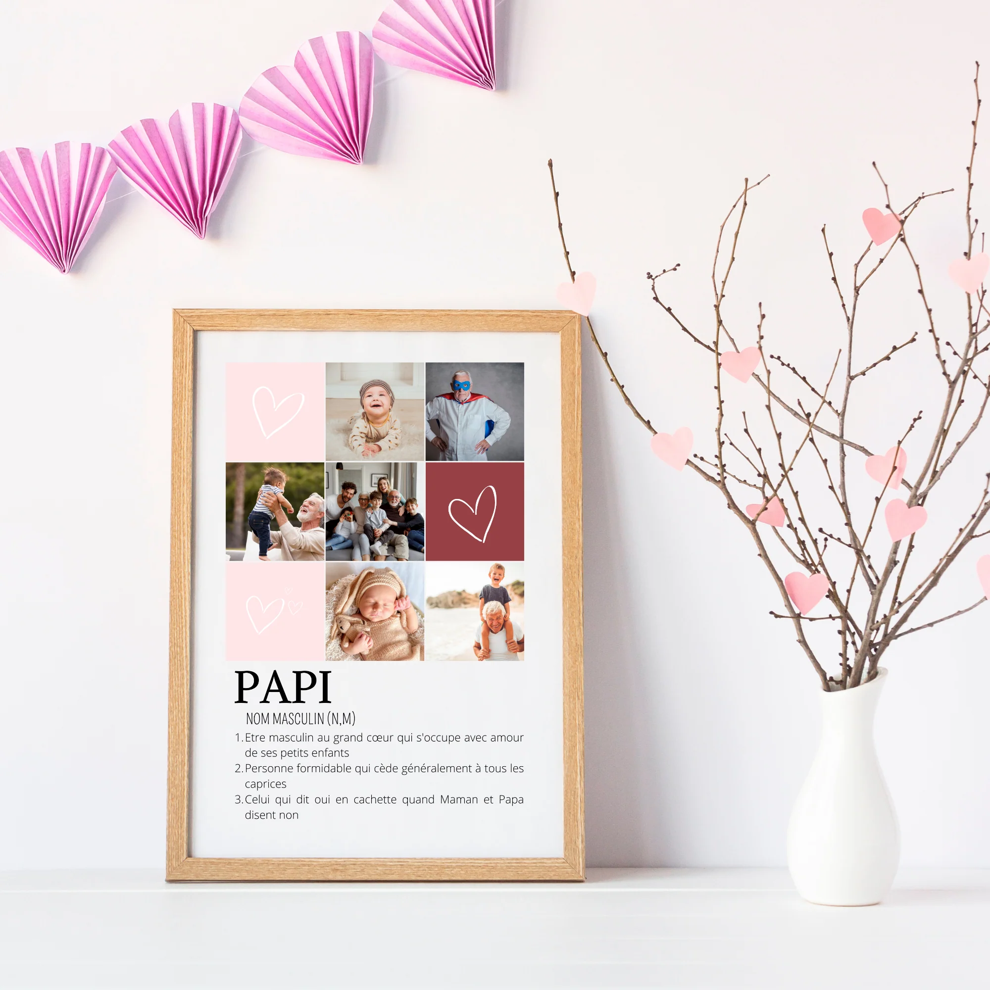 Affiche papi personnalisée photos - cadeau personnalisé papi par Le Temps des Paillettes – Image 5