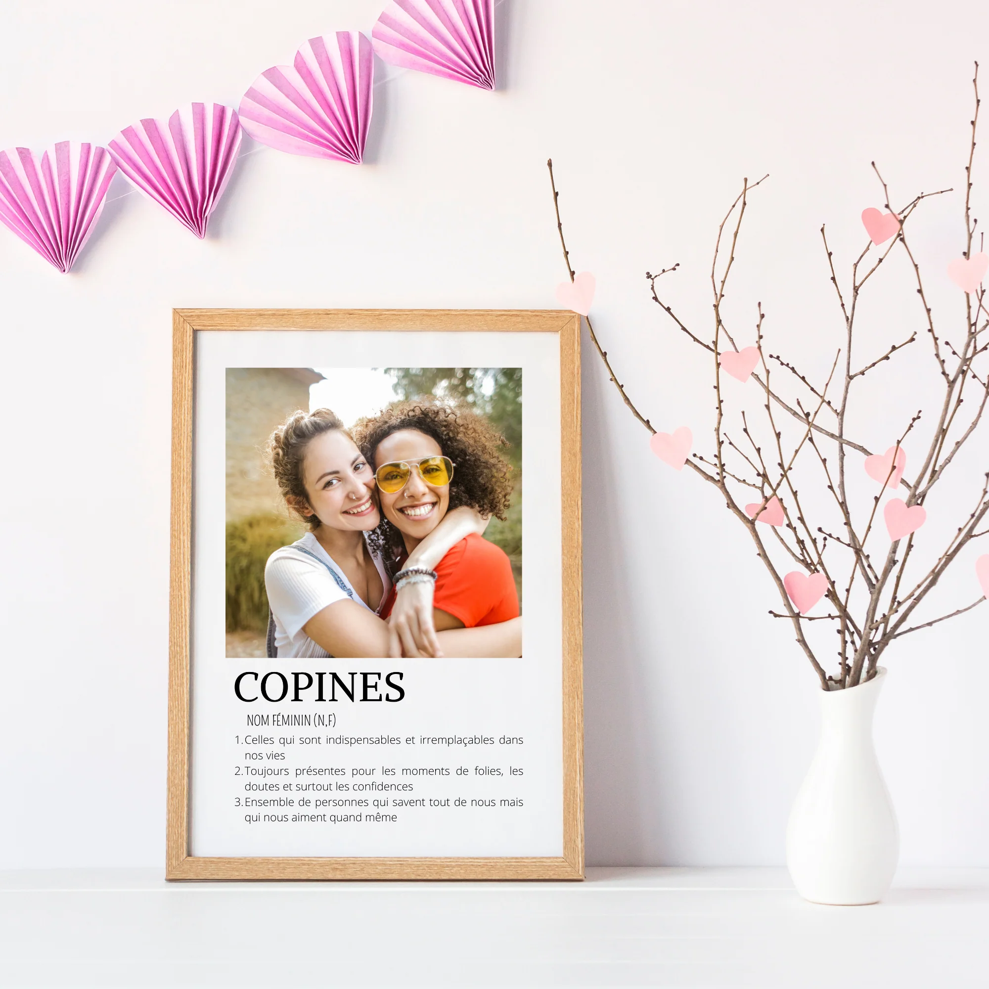 Affiche copines personnalisée photos - cadeau personnalisée BFF Meilleures amies par Le Temps des Paillettes