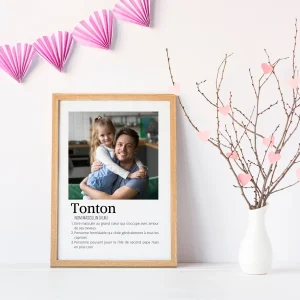 Affiche tonton personnalisée photos - cadeau personnalisé tonton par Le Temps des Paillettes