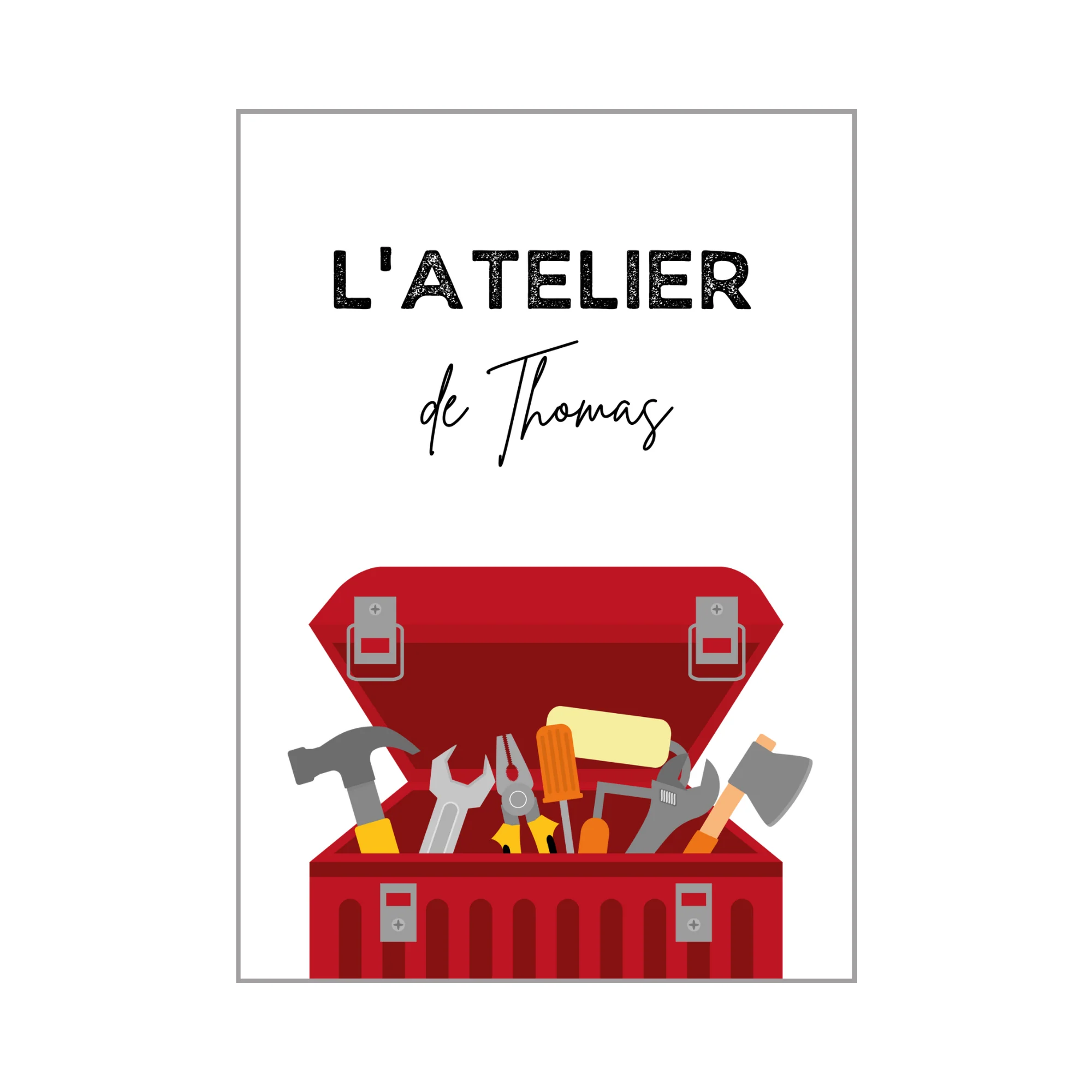 Atelier de bricolage personnalisée - Poster pour bricoleurs par Le Temps des Paillettes – Image 4