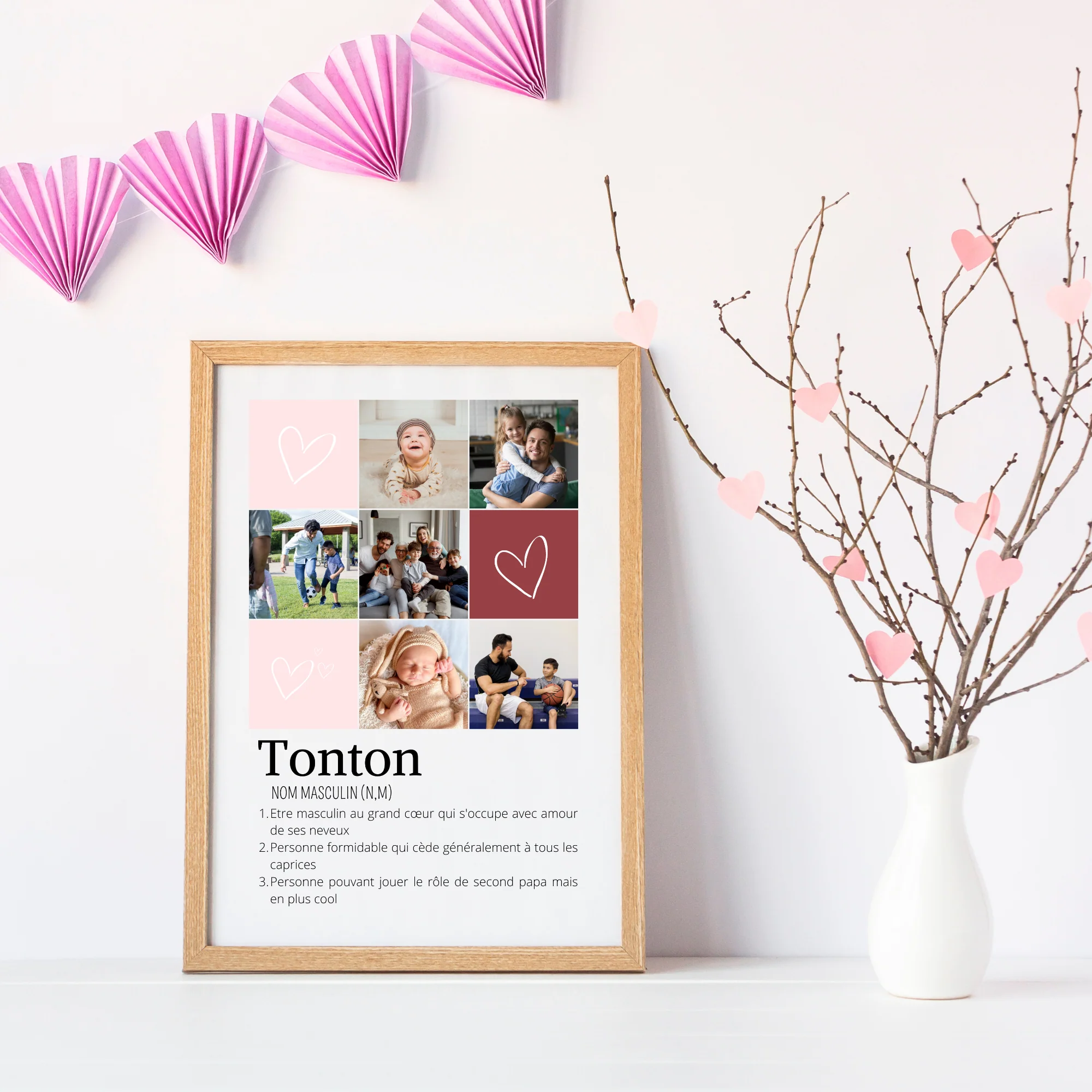 Affiche tonton personnalisée photos - cadeau personnalisé tonton par Le Temps des Paillettes – Image 2