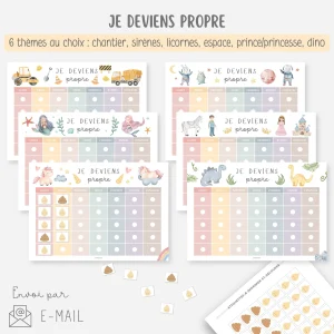 Tableau de propreté - Je deviens propre