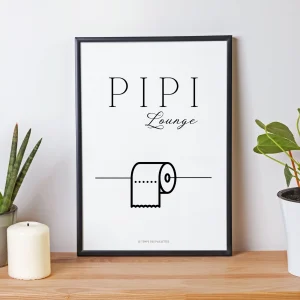 Affiche minimalistes WC et salle de bain - Affiche Les toilettes par Le Temps des Paillettes