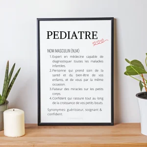 Affiche définition pédiatre - Affiche minimalistes pédiatre - Affiche salle d'attente par Le Temps des Paillettes