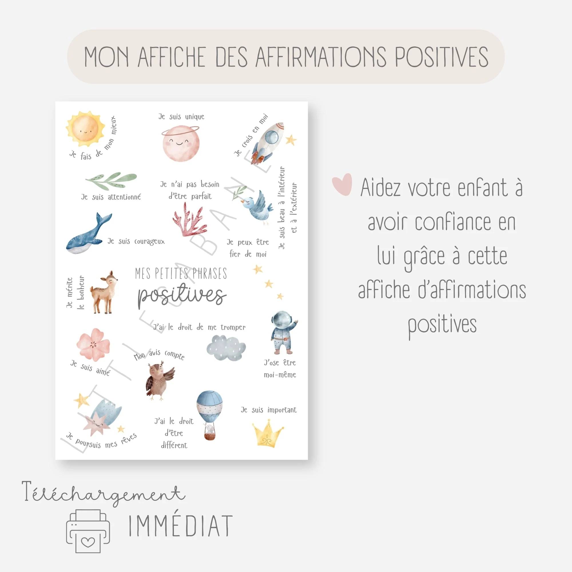 Affiche affirmations positives – Image 2