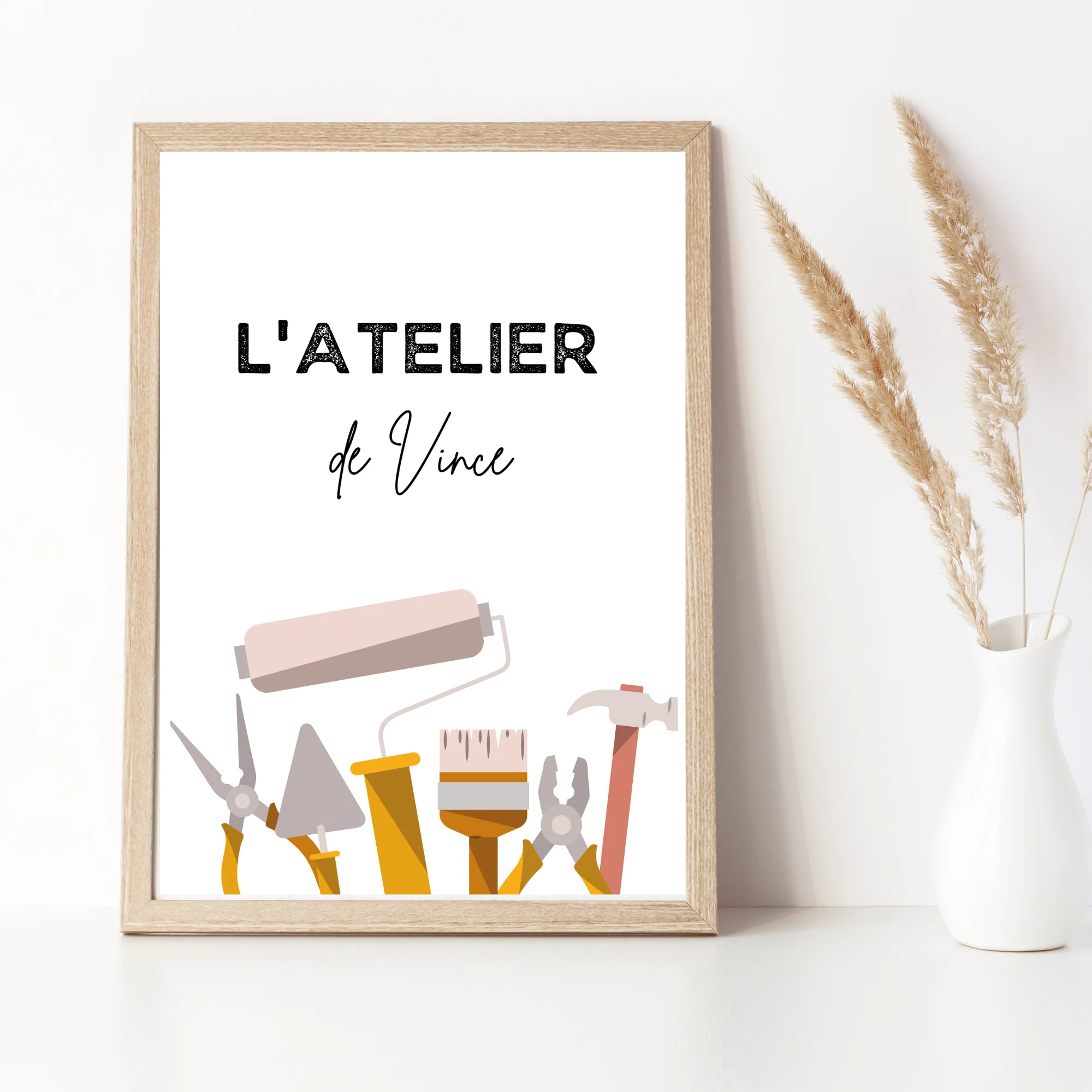 Atelier de bricolage personnalisée - Poster pour bricoleurs par Le Temps des Paillettes – Image 2