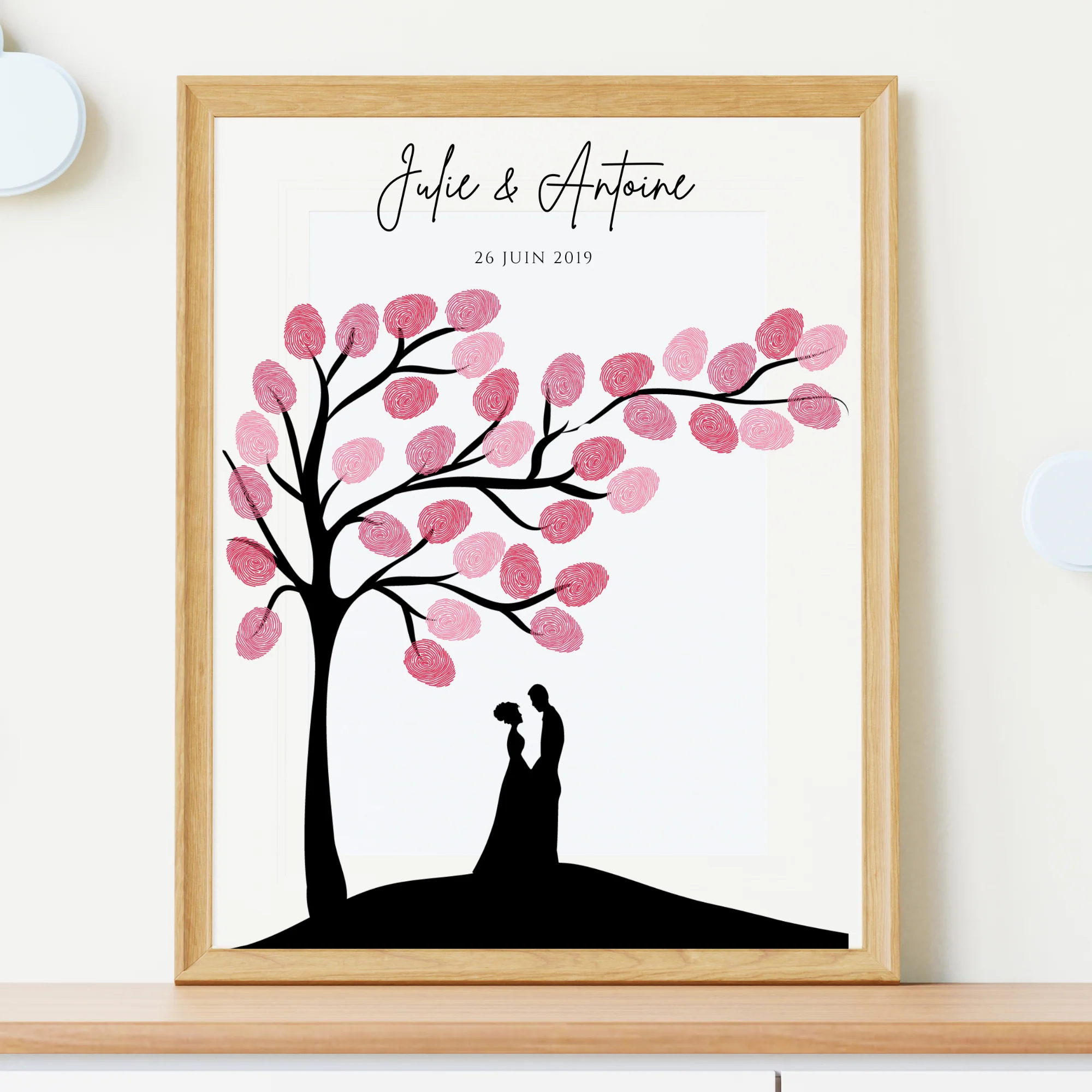 Arbre à empreintes personnalisé mariage / couple - Affiche à imprimer par le Temps des Paillettes – Image 2