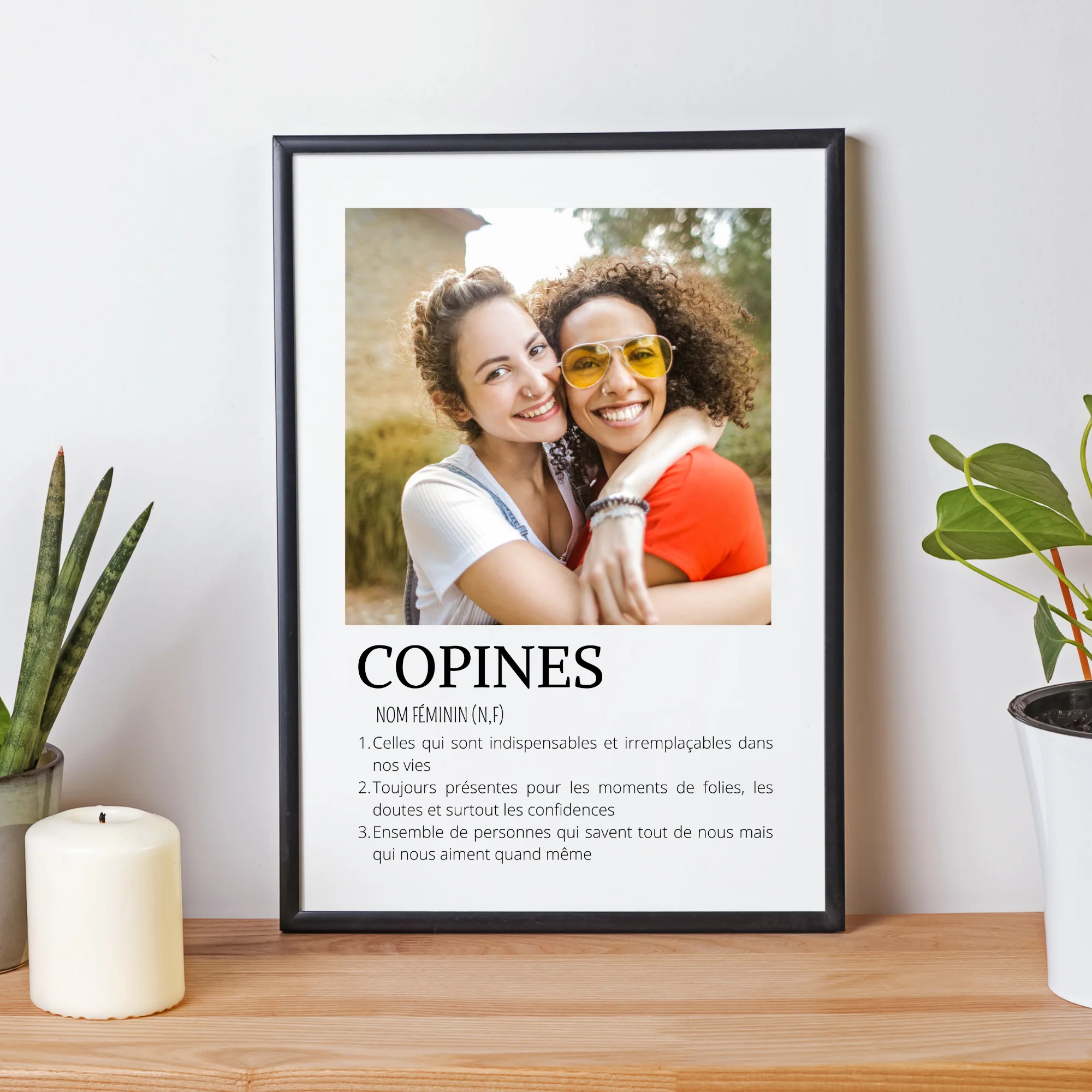 Affiche copines personnalisée photos - cadeau personnalisée BFF Meilleures amies par Le Temps des Paillettes – Image 3