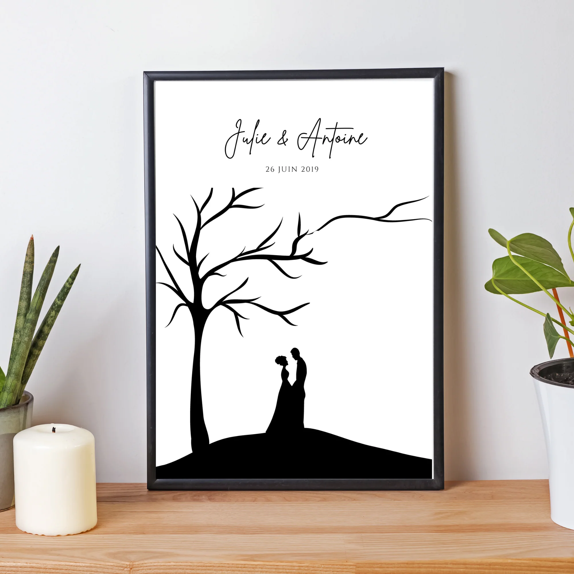 Arbre à empreintes personnalisé mariage / couple - Affiche à imprimer par le Temps des Paillettes – Image 3