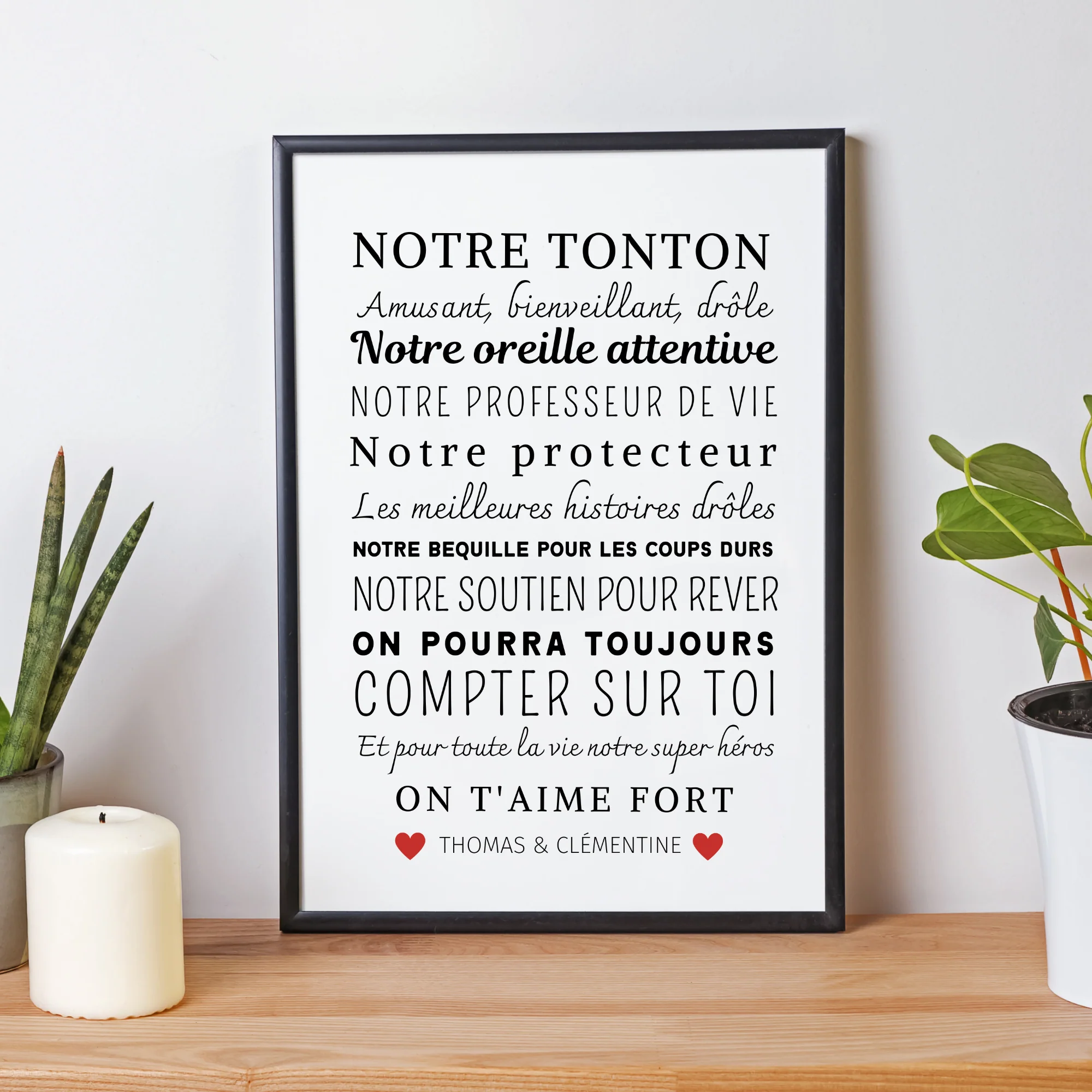 Affiche tonton personnalisée - cadeau personnalisé tonton par Le Temps des Paillettes – Image 3