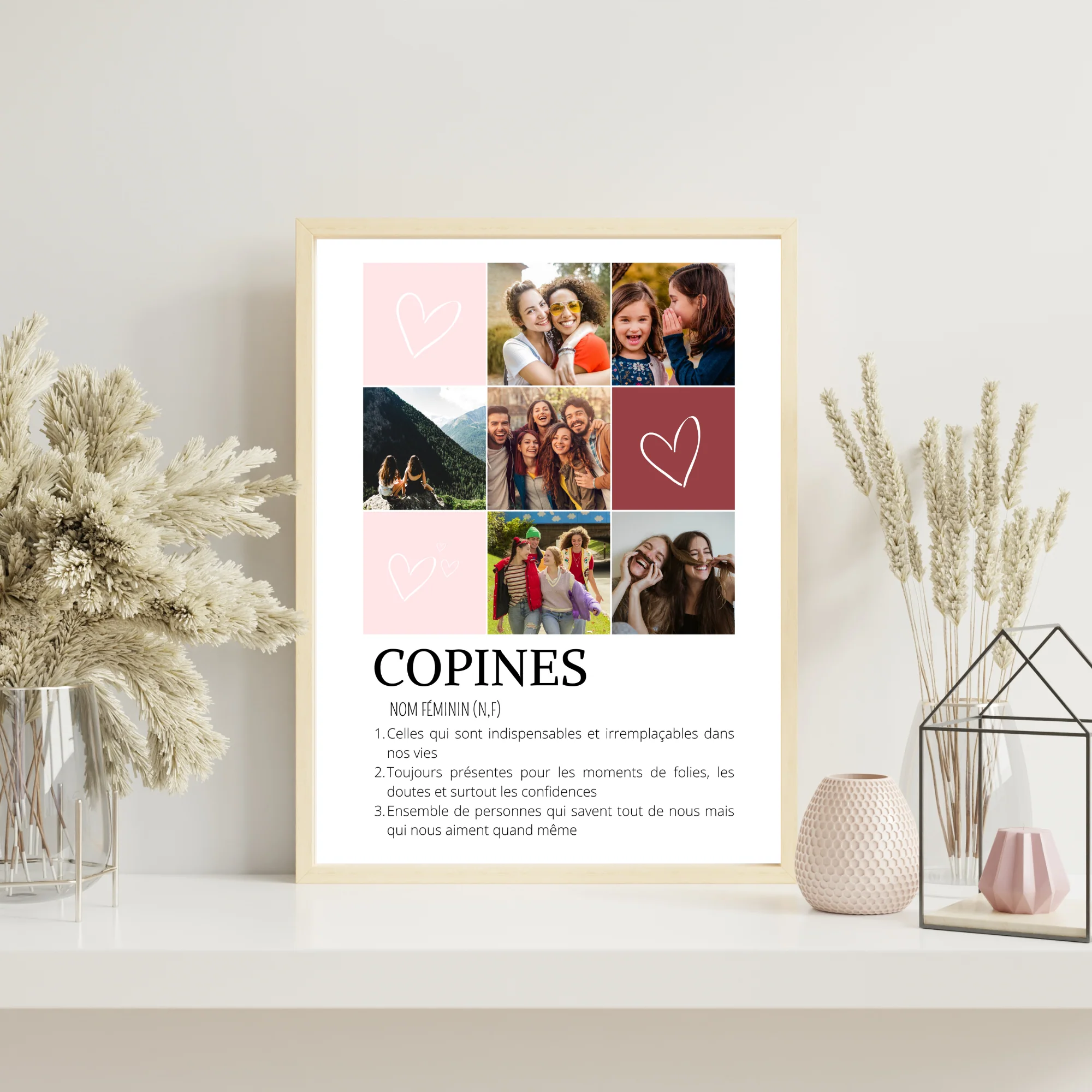 Affiche copines personnalisée photos - cadeau personnalisée BFF Meilleures amies par Le Temps des Paillettes – Image 5