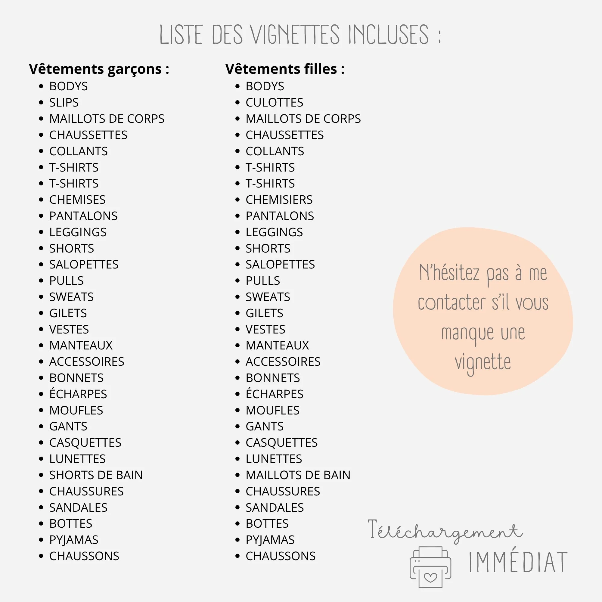 Etiquettes rangement des vĂȘtements enfant â Image 4