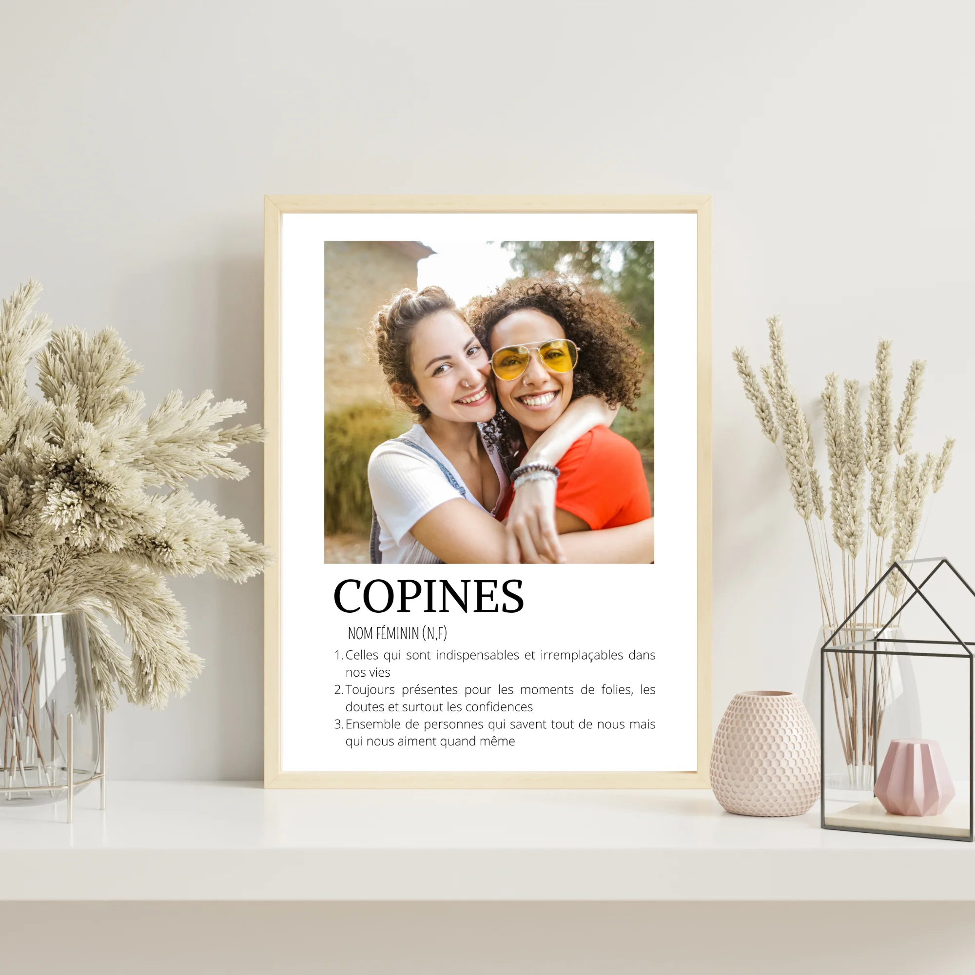 Affiche copines personnalisée photos - cadeau personnalisée BFF Meilleures amies par Le Temps des Paillettes – Image 4