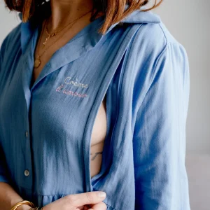 Blouse de Grossesse et Allaitement "Crème d'Amour"