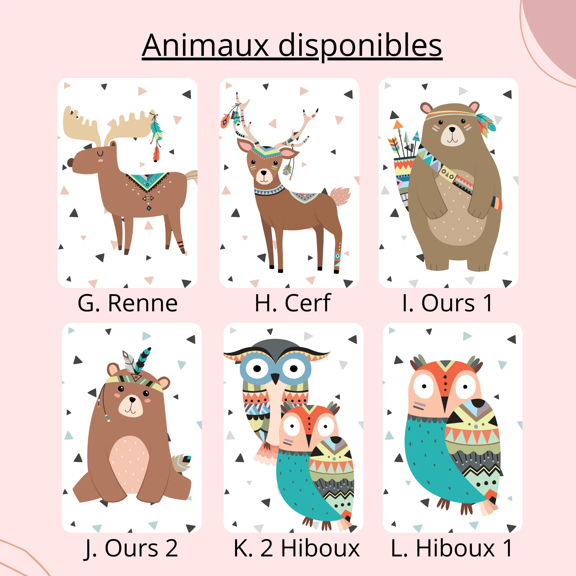 Trio affiches animaux de la Forêt et Jungle pour Chambre d'Enfant – Image 6