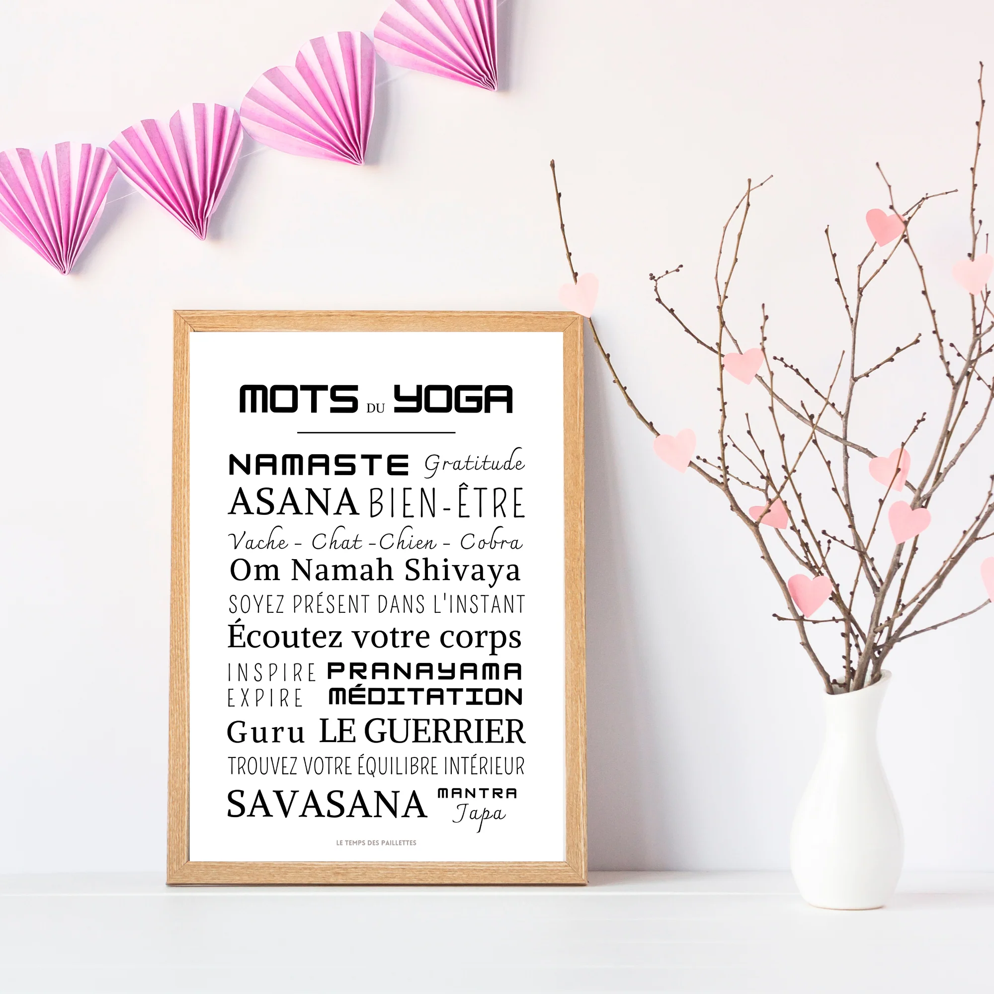 Affiche yoga - Affiche mots et expressions de yoga- Poster namaste par Le Temps des Paillettes – Image 4