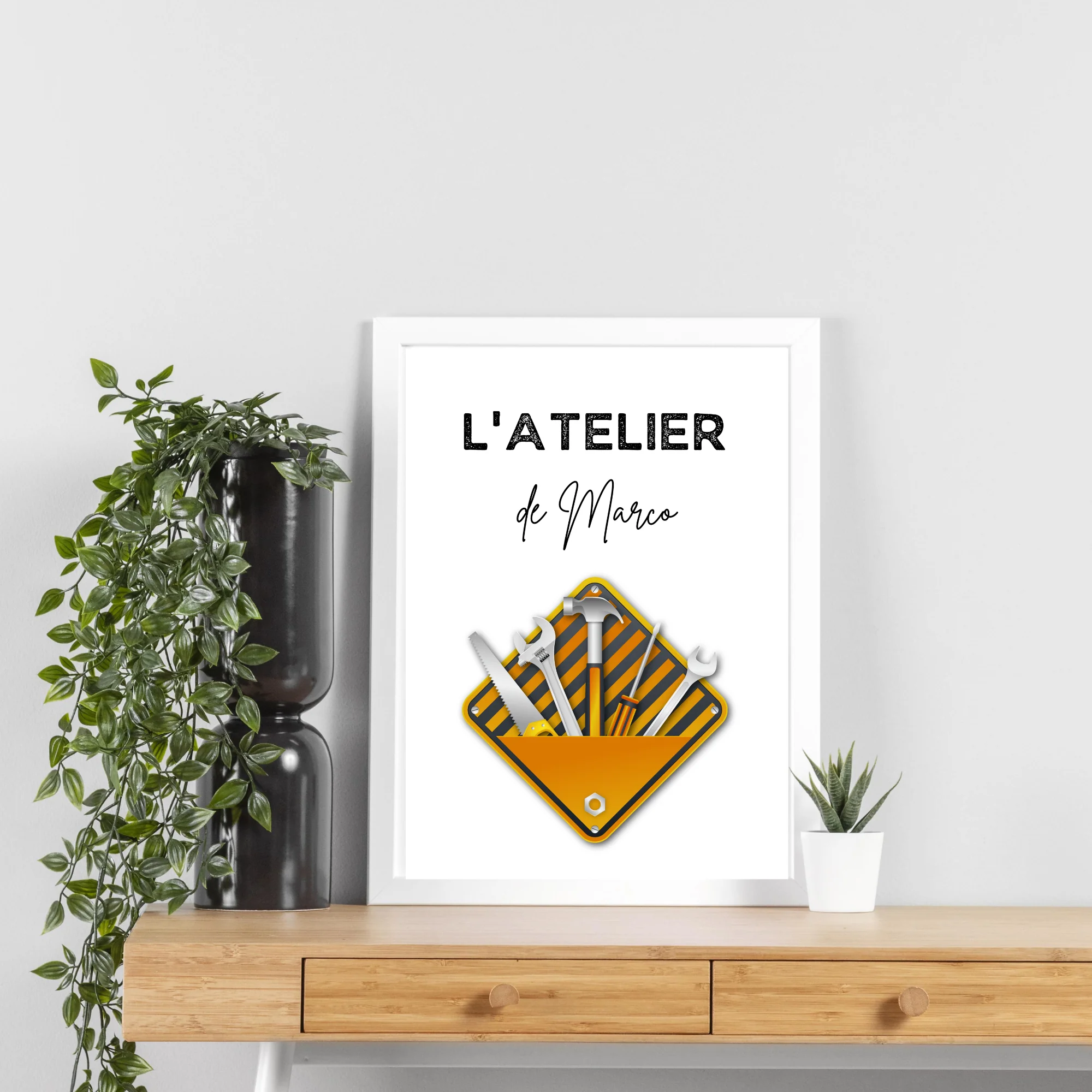 Atelier de bricolage personnalisée - Poster pour bricoleurs par Le Temps des Paillettes