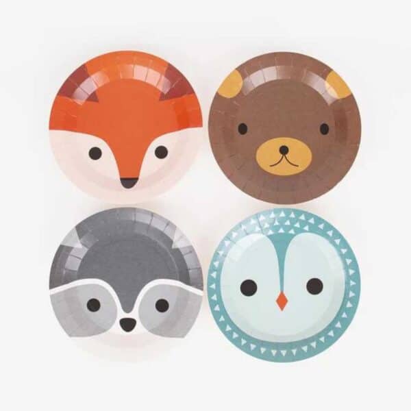 Assiettes animaux de la forêt