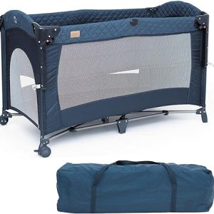 Lit de voyage cododo modulable bleu