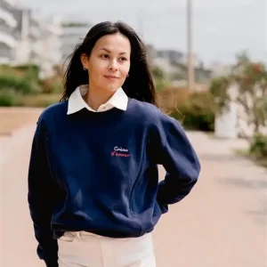Sweat Grossesse et Allaitement "Crème d'Amour" (Navy)