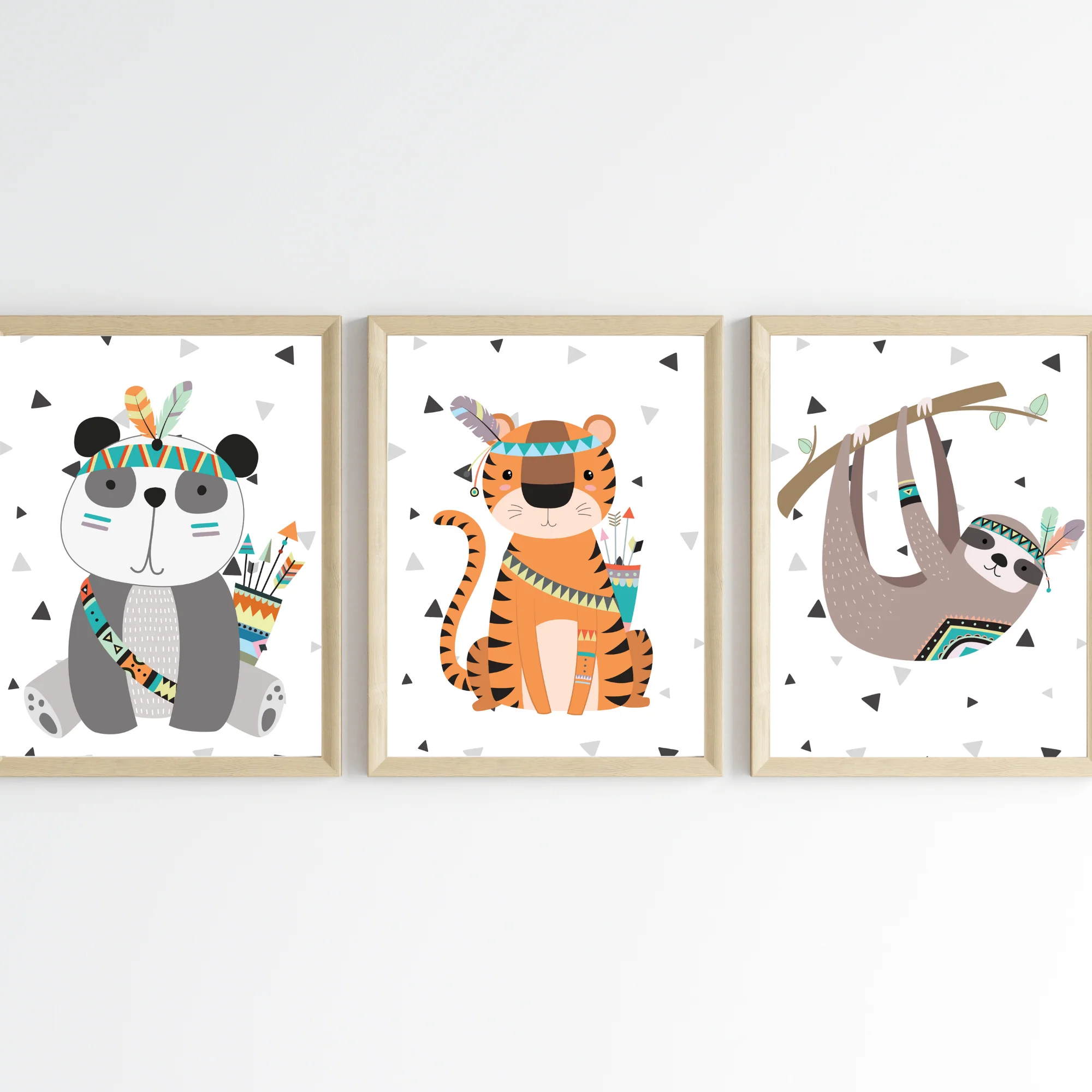 Trio affiches animaux de la Forêt et Jungle pour Chambre d'Enfant – Image 2