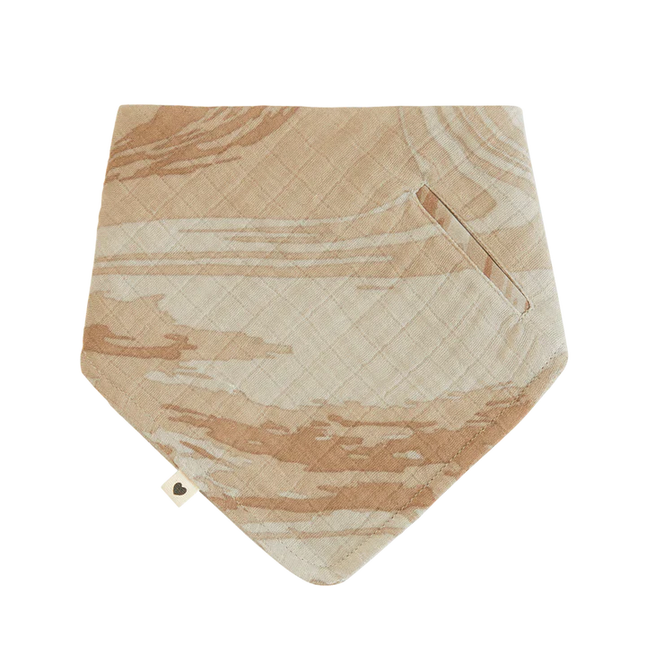 Bandana Bib - Tie Dye Camo sand