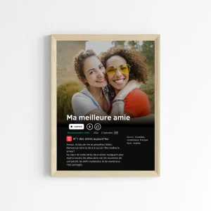 Affiche série personnalisée - Cadre pour meilleure amie - Affiche Netflix - Affiche film personnalisée par Le Temps des Paillettes