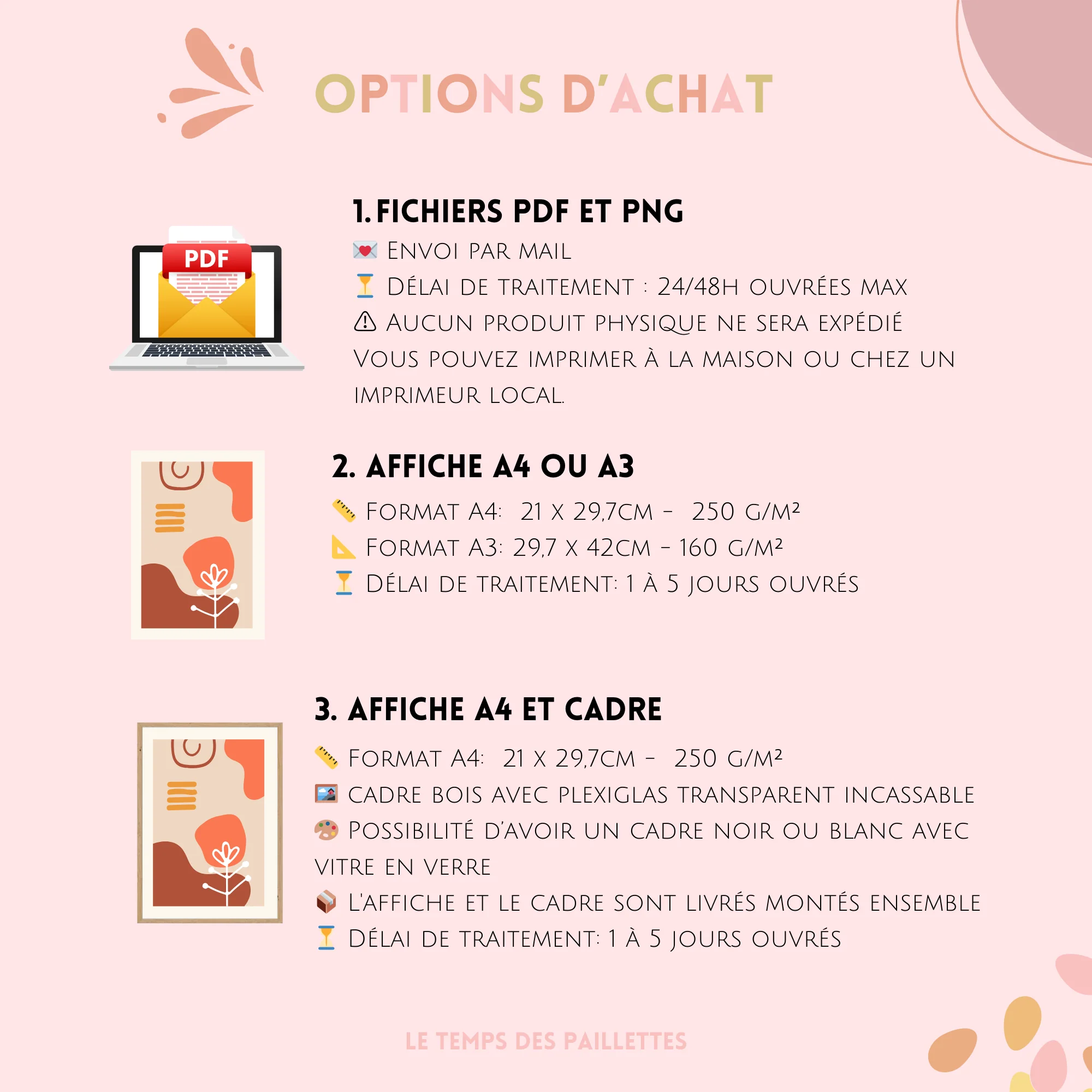 Affiche bébé arc en ciel bohème -  cadeau naissance  personnalisé terracotta   par Le Temps des Paillettes – Image 7