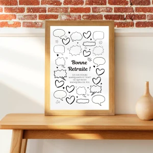 Affiche Cadeau collègue -Carte à Message Départ collègue