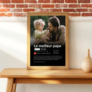 Affiche personnalisée style Netflix « Meilleur Papa du Monde »
