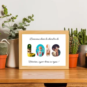 Affiche photo collage prénom pour enfant – Décoration chambre enfant/nouveau-né