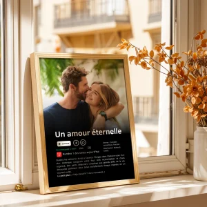 Affiche série personnalisé pour couple avec photos - affiche Netflix - cadeau saint valentin avec photo - affiche personnalisée film par Le Temps des Paillettes