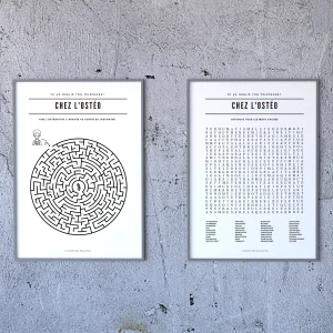 2 Posters pour salle d'attente ostéopathe - Affiche chez le docteur - Affiche minimalistes cabinet médical par Le Temps des Paillettes
