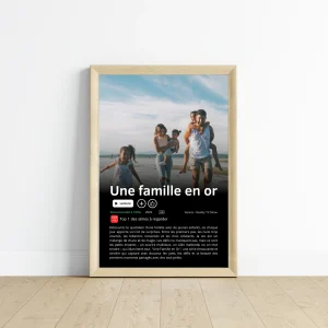 Affiche personnalisée Netflix Famille - Affiche Famille avec photo par Le Temps des Paillettes