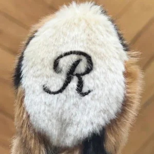 J'ajoute l'initiale sur la patte du tigre César (80€)