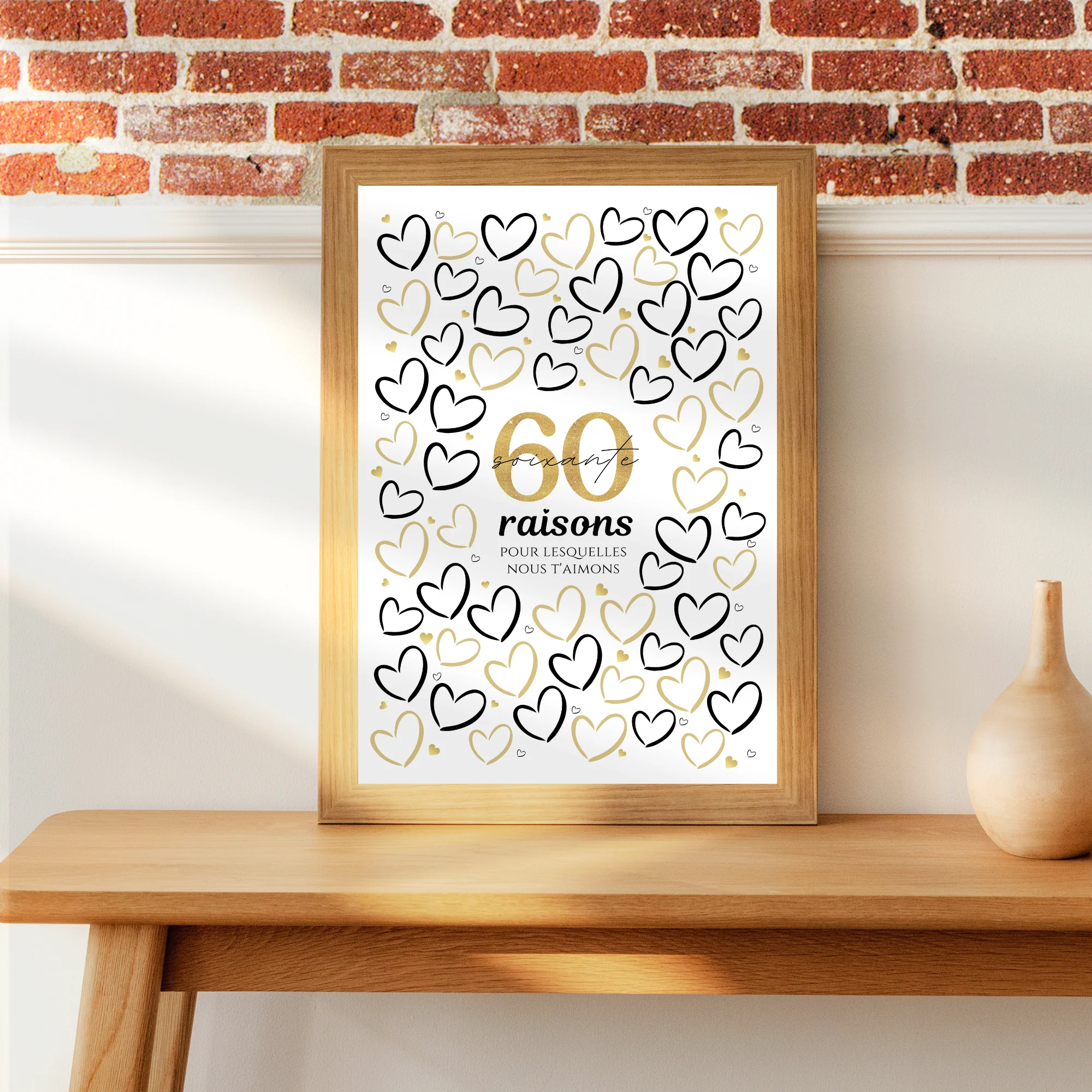 Affiche 60 coeurs à remplir, Carte Joyeux Anniversaire – Image 5