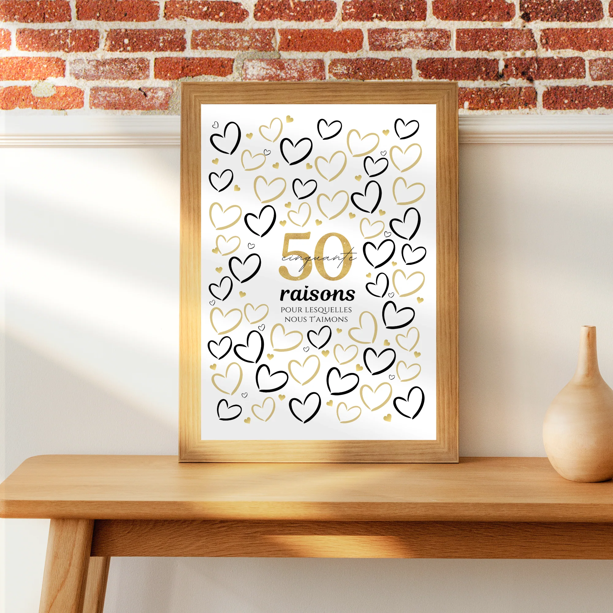 Anniversaire 50 ans raisons pour lesquelles nous t'aimons - Affiche Joyeux anniversaire – Image 2