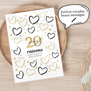 Anniversaire 20 ans - Affiche raisons pour lesquelles nous t’aimons