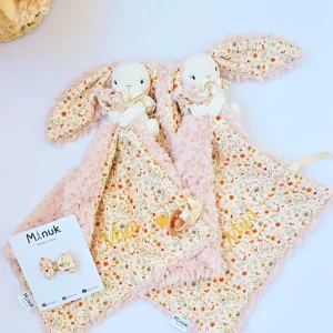 Coffret Naissance Bébé Doudou Lapinou Nœud cheveux