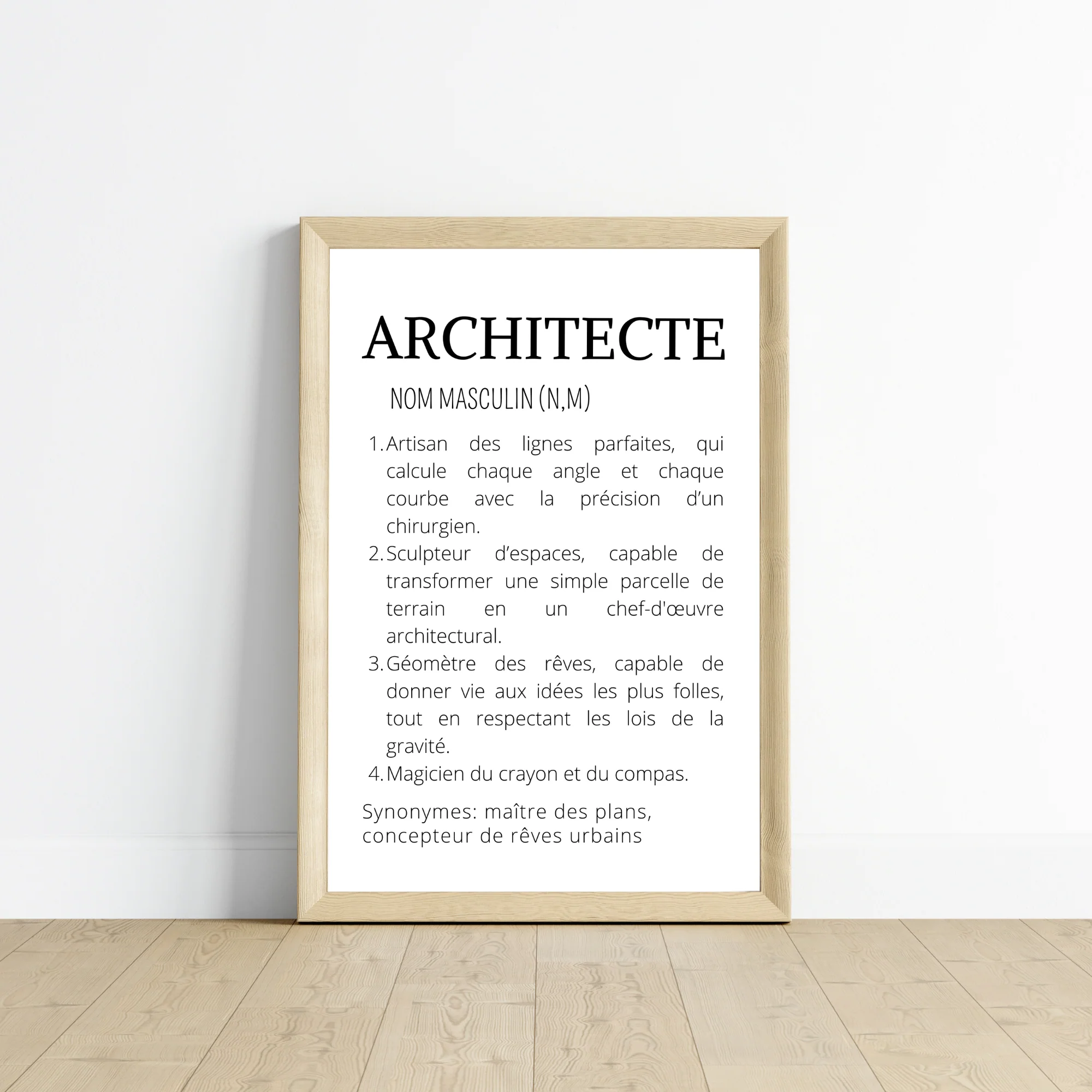 Affiche définition architecte - Affiche minimalistes architecte – Image 4