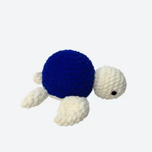Doudou Tortue Peluche Tricot Bleu Céleste - Timéo