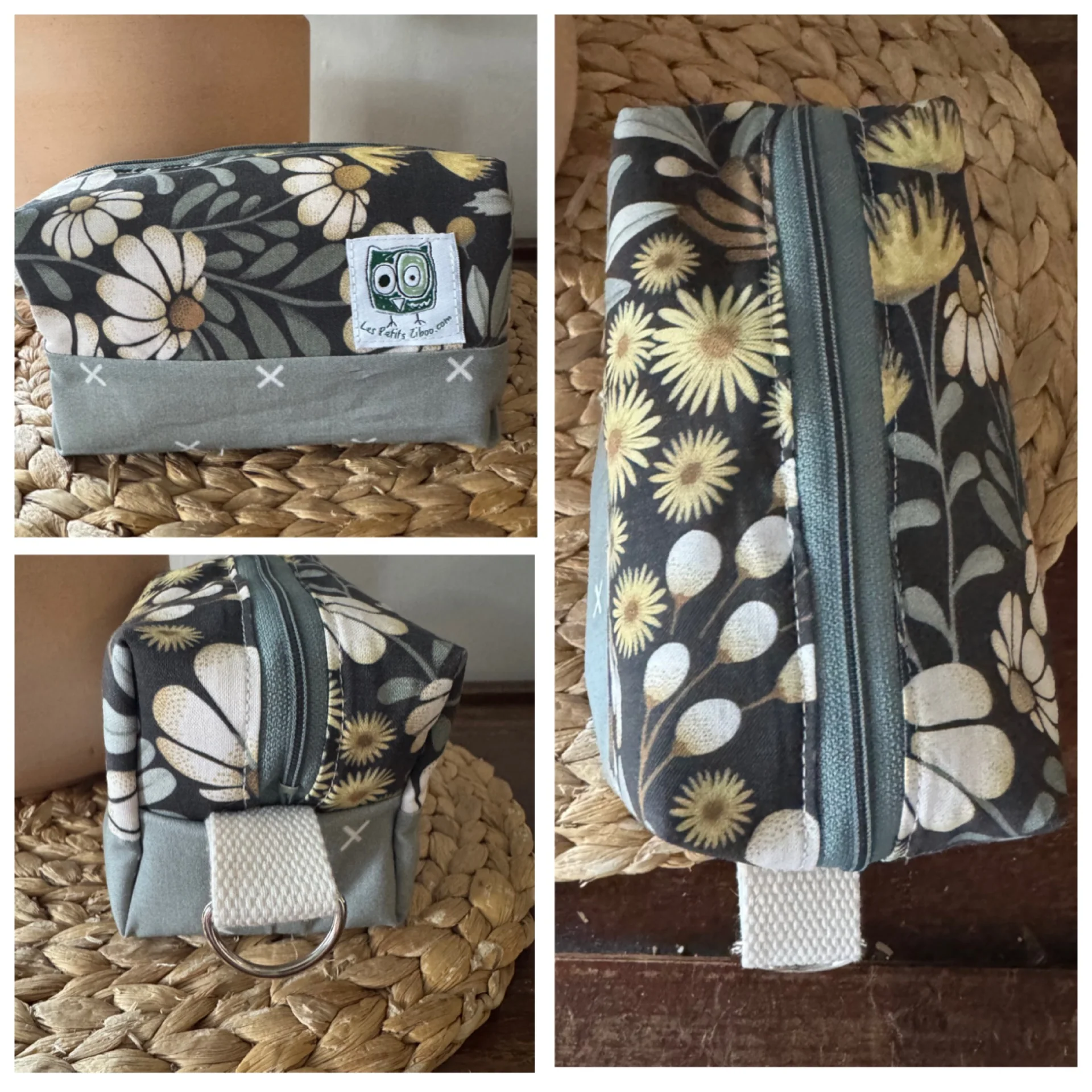 Petite Trousse, étui à crayon ou autre .. avec fermeture éclair et intérieur en Canvas (coton épais) en stock prêtes à partir – Image 7