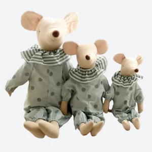 Peluche bébé souris en combinaison - TIKI