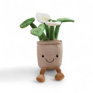 Peluche plante kawaii fleur de lune souriante