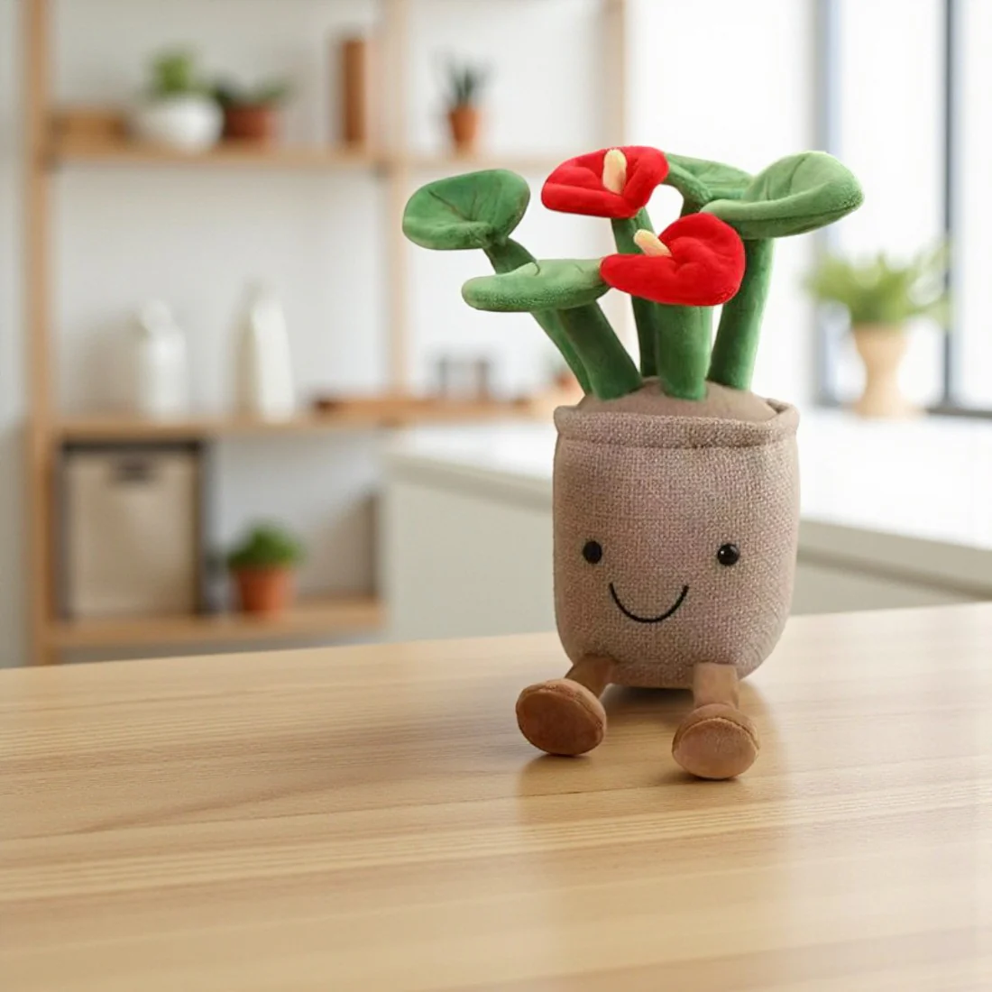Peluche plante kawaii fleur de lune souriante – Image 4