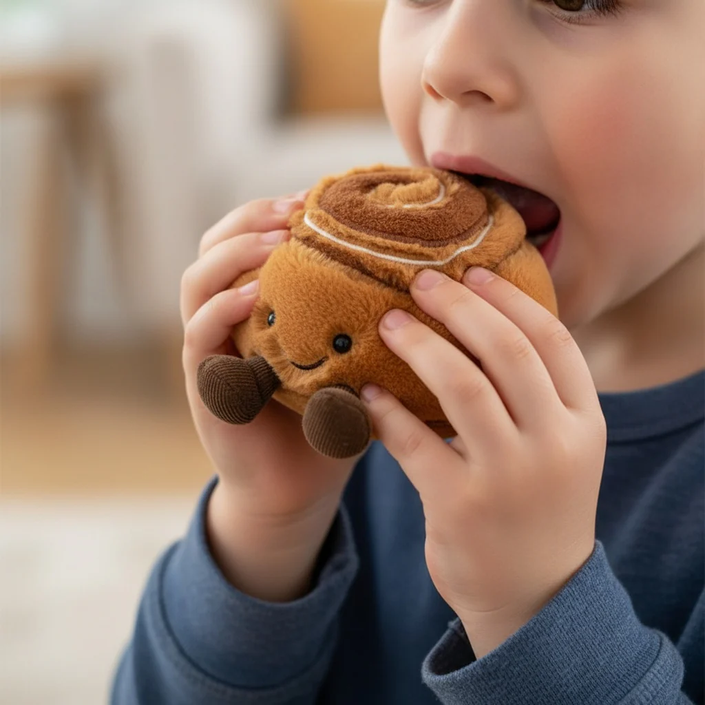 Peluche tea time kawaii cinnamon roll – Image 2