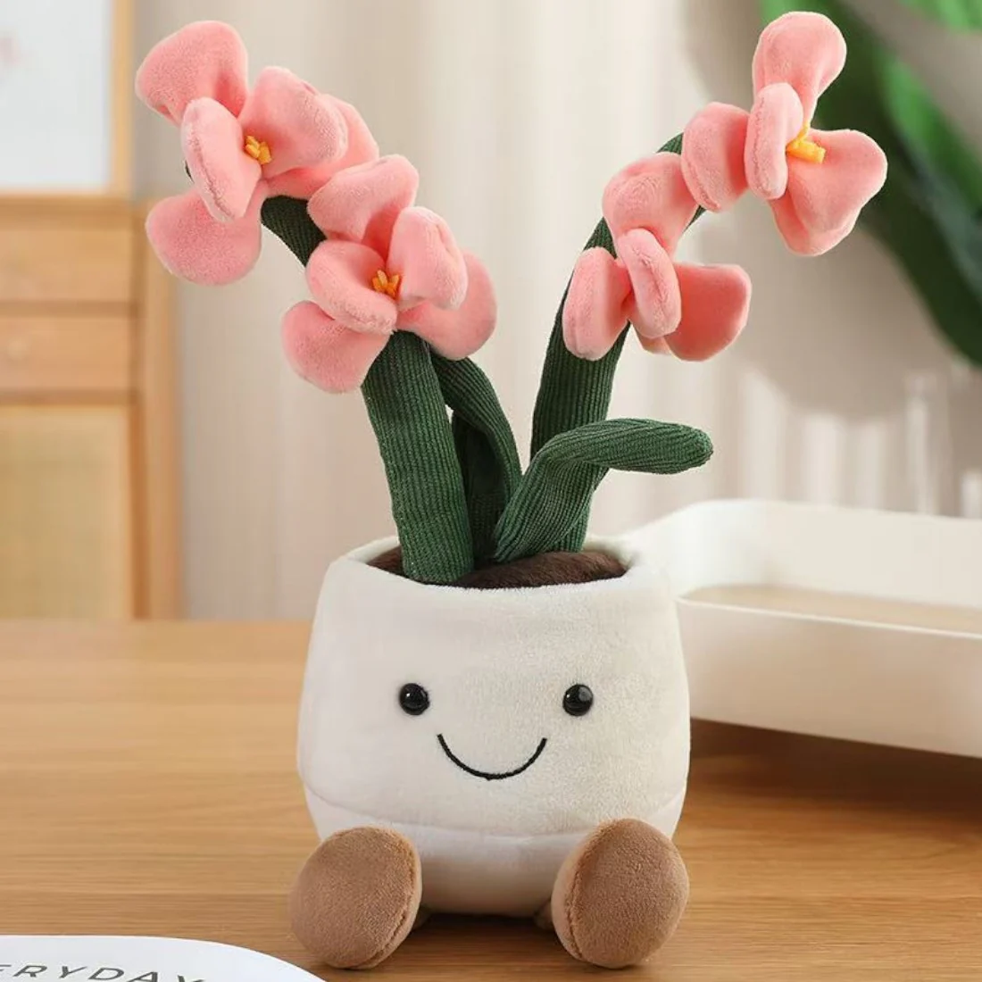 Peluche plante kawaii orchidée douce et colorée – Image 4
